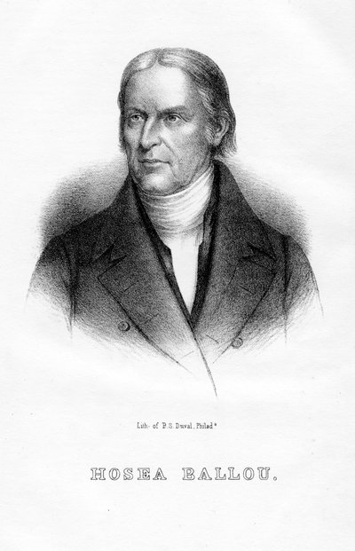 Hosea Ballou, clérigo universalista estadounidense y escritor teológico, 1854 de Unbekannt