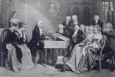 Concierto en casa de la familia Mozart en Viena, siglo XIX de Unbekannt