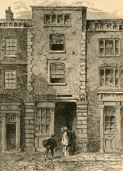 Casa que se dice fue ocupada por Dryden en Fetter Lane, 1897 de Unbekannt