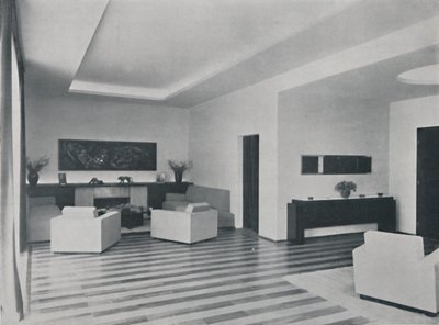 Casa en Bucarest por Rudolf Frankel - La sala de estar, 1942 de Unbekannt