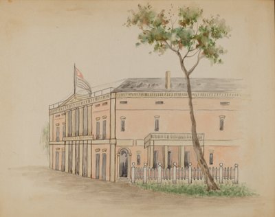 Casa con bandera de Unbekannt