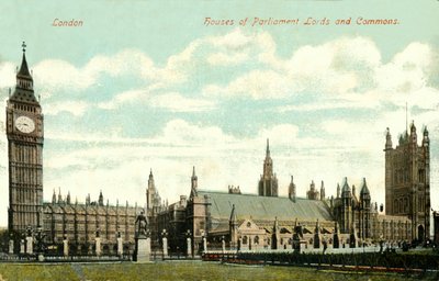Casas del Parlamento Lores y Comunes, finales del siglo XIX-principios del siglo XX de Unbekannt
