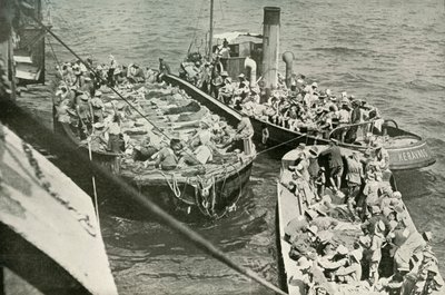 Cómo los heridos fueron llevados a los barcos hospital, 1919 de Unbekannt