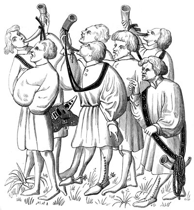 Cómo gritar y tocar bocinas, siglo XV 1849 de Unbekannt