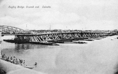 Puente Howrah sobre el río Hooghly, Calcuta, India, principios del siglo XX de Unbekannt