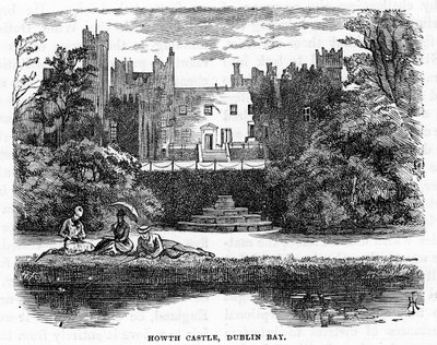 Castillo de Howth, Bahía de Dublín, siglo XIX de Unbekannt