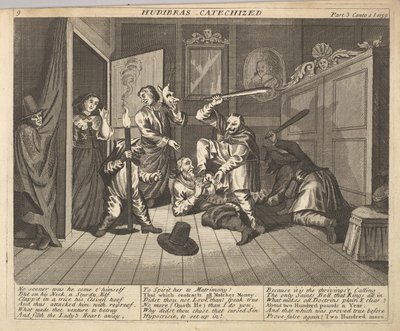 Hudibras Catequizado Placa 9: Ilustraciones de Hudibras de Samuel Butler de Unbekannt