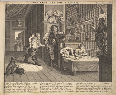 Hudibras y el abogado Placa 12: Ilustraciones a Hudibras de Samuel Butler, 1725-30 de Unbekannt