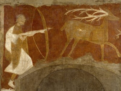 Escena de caza, primera mitad del siglo XII posiblemente 1129-34 de Unbekannt