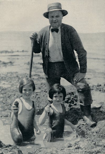 Cazando la esquiva almeja geoduck en Puget Sound, c1935 de Unbekannt