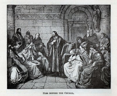 Huss ante el Consejo, 1882 de Unbekannt