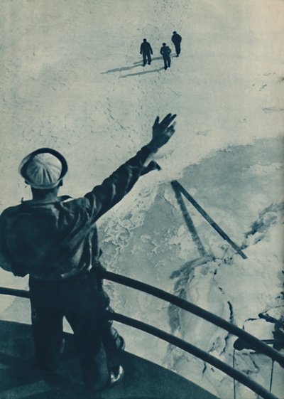 Puente de hielo en EE.UU., 1936 de Unbekannt