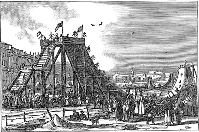 Montaña de Hielo, pista de trineo artificial, Rusia, 1833 de Unbekannt
