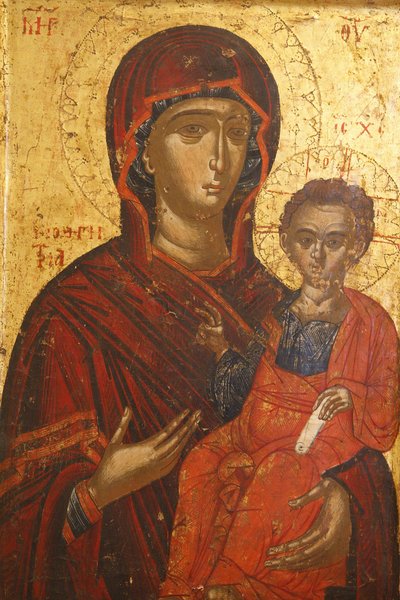 Icono: Santa María Hodigitria (siglo XVI), Berat, Albania de Unbekannt