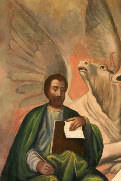 Icono en el monasterio de Aghiou Pavlou en el Monte Athos, San Lucas, Grecia de Unbekannt