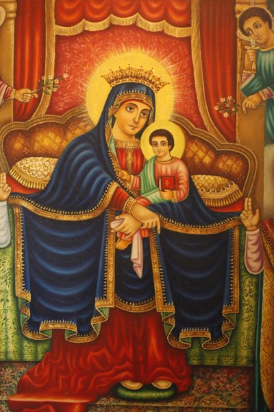 Icono en el mausoleo Beta Maryam, Addis Abeba, Etiopía de Unbekannt