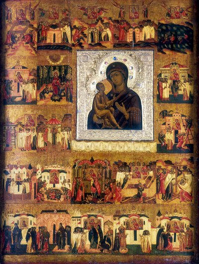Icono de María la Madre de Dios, Rusia, siglo XVII de Unbekannt