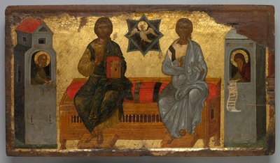 Icono de la Trinidad del Nuevo Testamento, c. 1450 de Unbekannt