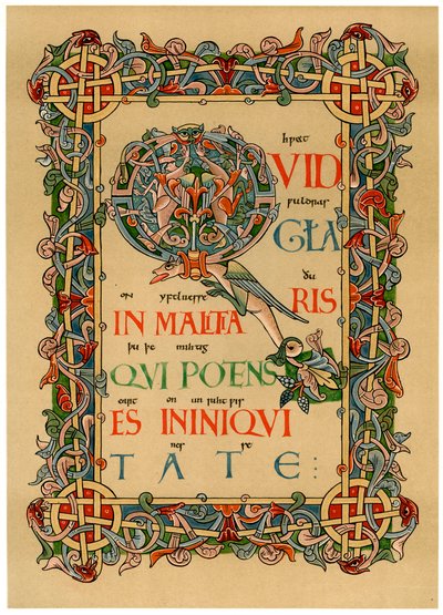 Inicial iluminada Q, c. 1073 de Unbekannt