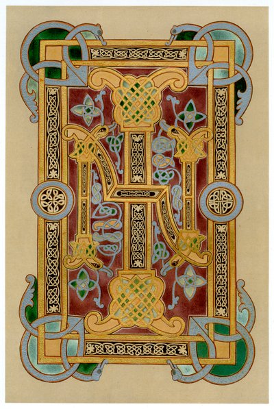 Iniciales iluminadas I y N, siglo IX de Unbekannt