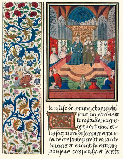 Página iluminada, con borde, c1480 1905 de Unbekannt