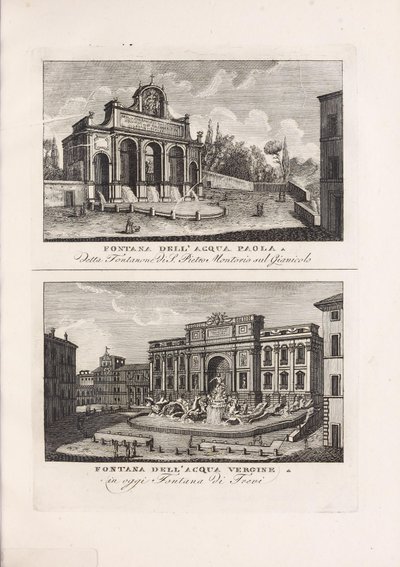Ilustración del libro Raccolta di vedute antiche e moderne della città di Roma e sue vicinanze de autor desconocido y publicado por Presso Piale neg.e di stampe a S. Carlo al Corso (it, 1816) de Unbekannt