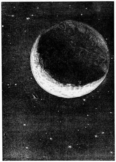 Ilustración de De la Tierra a la Luna de Jules Verne, 1865 de Unbekannt