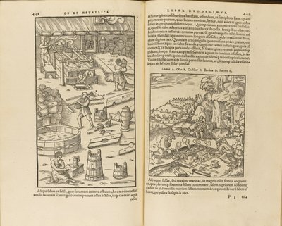 Ilustración de De re metallica libri XII de Georgius Agricola, 1556 de Unbekannt