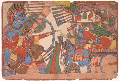 Ilustración del Mahabharata, c. 1800 de Unbekannt