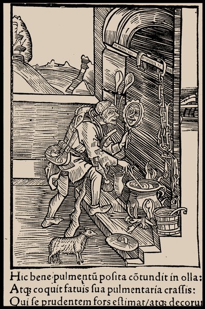 Ilustración para el libro La Nave de los Locos de Sebastian Brant, 1497 de Unbekannt