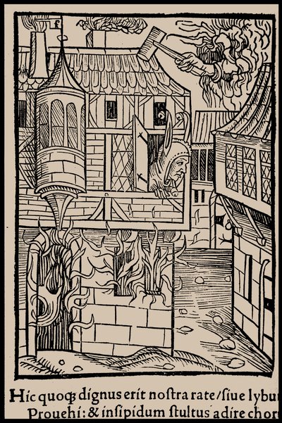 Ilustración para el libro Nave de los locos de Sebastian Brant, 1497 de Unbekannt
