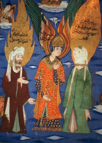 Imagen del Profeta Mahoma ascendiendo al cielo, siglo XVI de Unbekannt