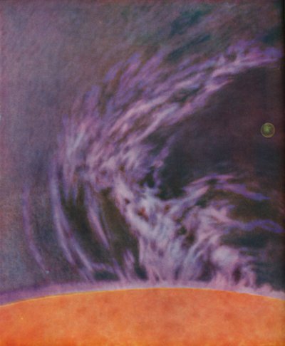 Inmensa erupción de una prominencia solar de 140,000 millas de altura, c1935 de Unbekannt