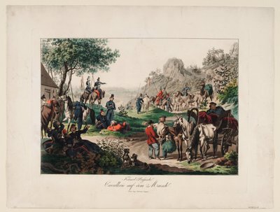 Caballería imperial rusa en marcha, 1813 de Unbekannt