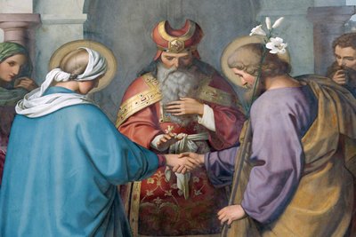 Catedral Imperial de Speyer. Pinturas de Schraudolph. José y María. Boda, Speyer, Alemania de Unbekannt