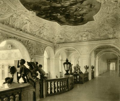 Escalera imperial, Monasterio de San Florián, Sankt Florian, Alta Austria, c1935 de Unbekannt