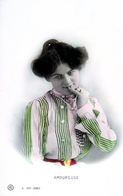 Enamorados, postal francesa, c1900 de Unbekannt
