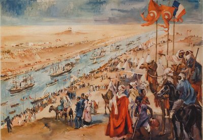Ceremonia de inauguración del Canal de Suez en Port-Said, 17 de noviembre de 1869 de Unbekannt