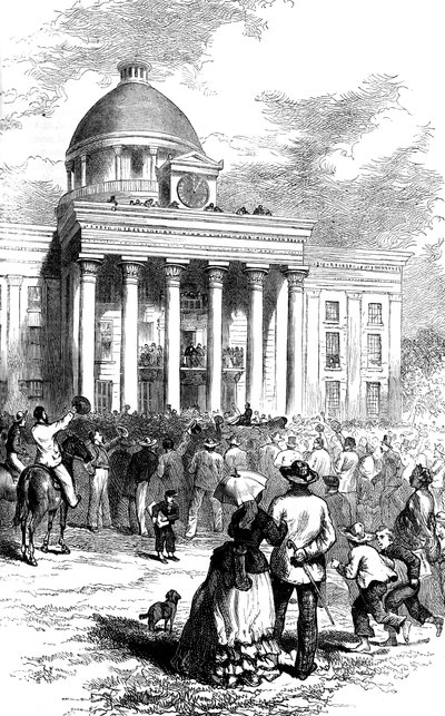Inauguración de Jefferson Davis, Montgomery, Alabama, 1861, c. 1880 de Unbekannt