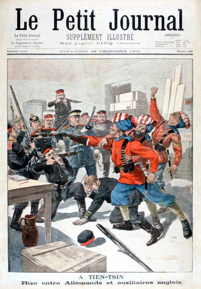 Incidente entre tropas alemanas y auxiliares británicos, Tientsin, China, 1901 de Unbekannt