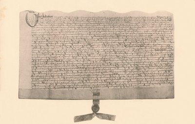 Escritura de venta de tierras, firmada por Guy Fawkes, principios del siglo XVII, 1901 de Unbekannt