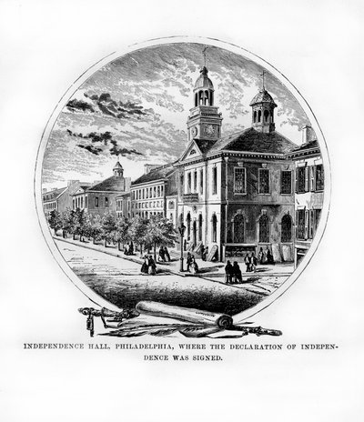 Independence Hall, Filadelfia, Pensilvania, EE.UU., 1872 de Unbekannt