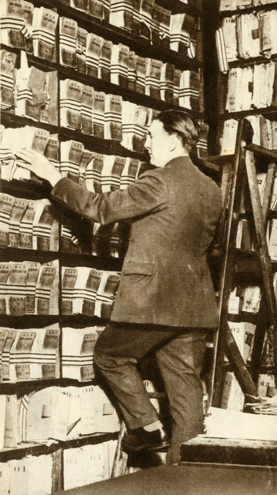 Índice de huellas dactilares en Scotland Yard, Londres, c1912, 1935 de Unbekannt