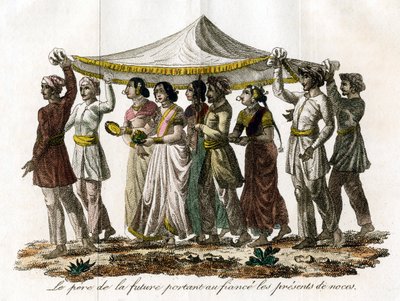 Procesión de boda india, siglo XIX de Unbekannt