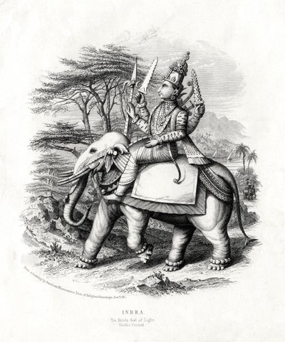 Indra, el dios hindú de la luz, siglo XIX de Unbekannt