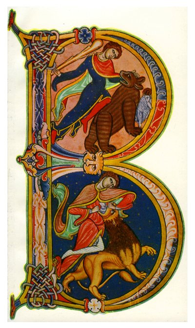 Inicial B, Biblia, Winchester, c. 1160-1170, 1930 de Unbekannt
