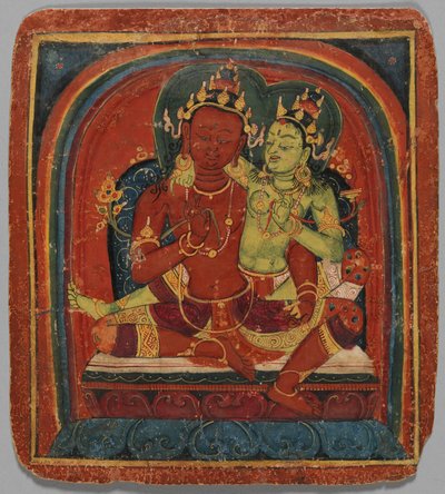 Tarjeta de iniciación Tsakalis: Bodhisattva Samantabhadhra, principios del siglo XV de Unbekannt