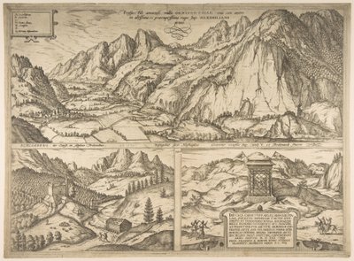 Innsbruck de la serie Civitates Orbis Terrarum, vol. V, placa 59 de Unbekannt