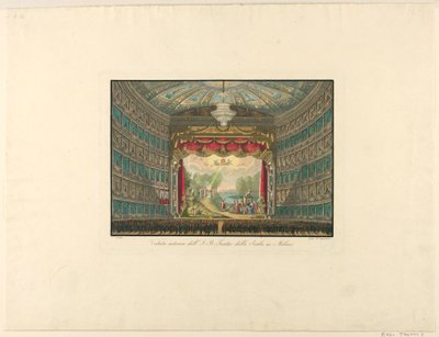 Vista interior, Teatro La Scala, Milán de Unbekannt
