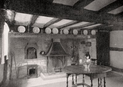 Interior de la Cabaña de Anne Hathaway, Stratford-upon-Avon, Warwickshire, Inglaterra, 1924-1926 de Unbekannt